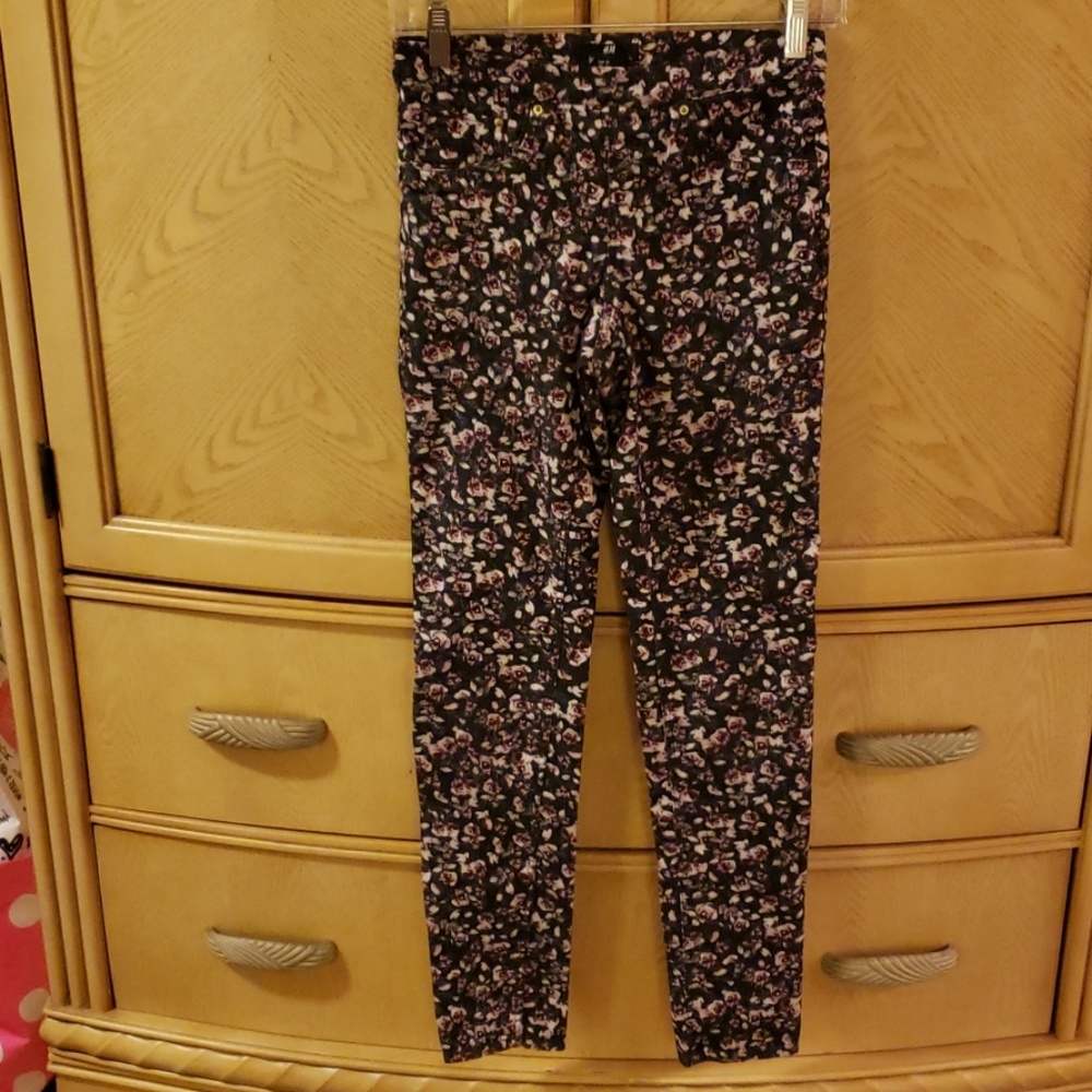 H&M floral skinny jeans